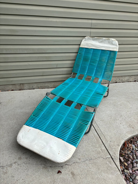 Turquoise Folding Lounge Chair