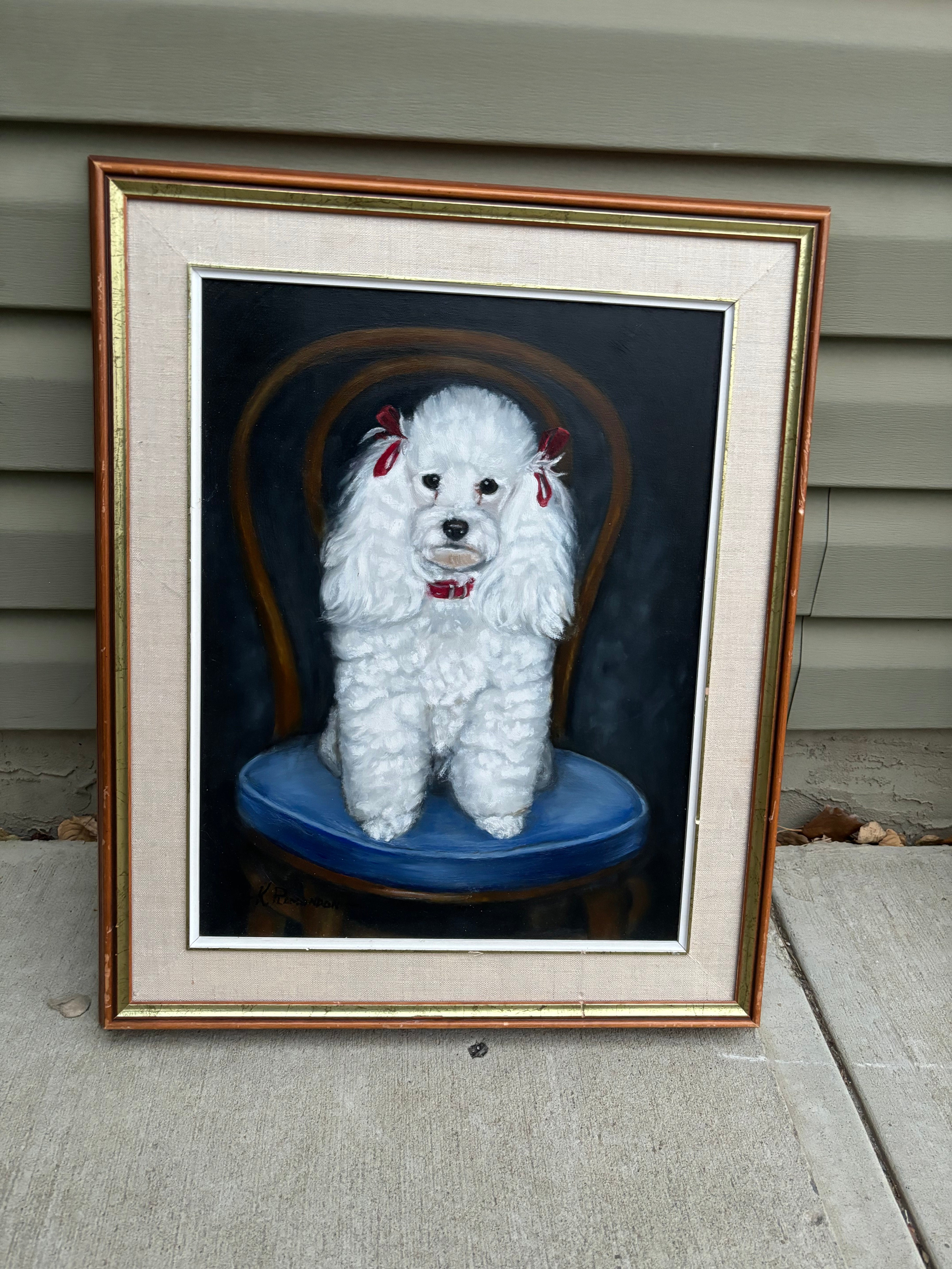 Poodle painting